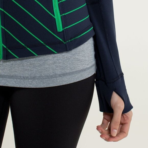 Lululemon Forme Jacket *Cuffins Slalom Stripe Inkwell / Inkwell - Picture 5 of 16